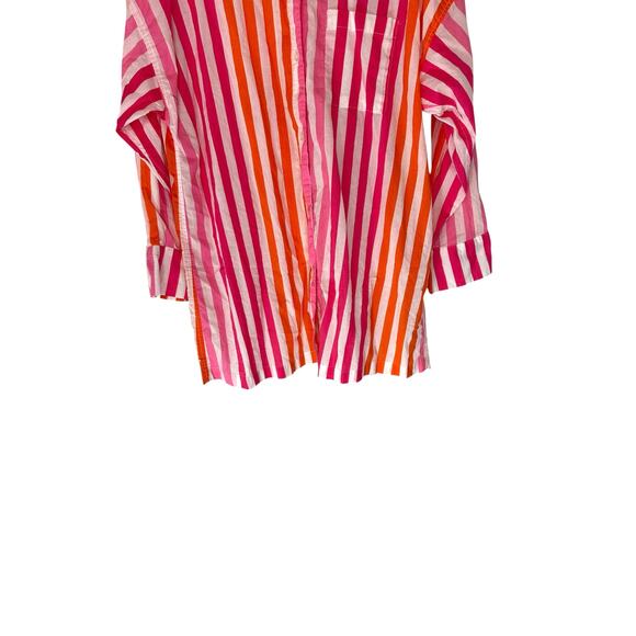 Beach Riot Pink Orange Striped Alex Beach Vacation Swim Cover Up Small Medium - Picture 7 of 11